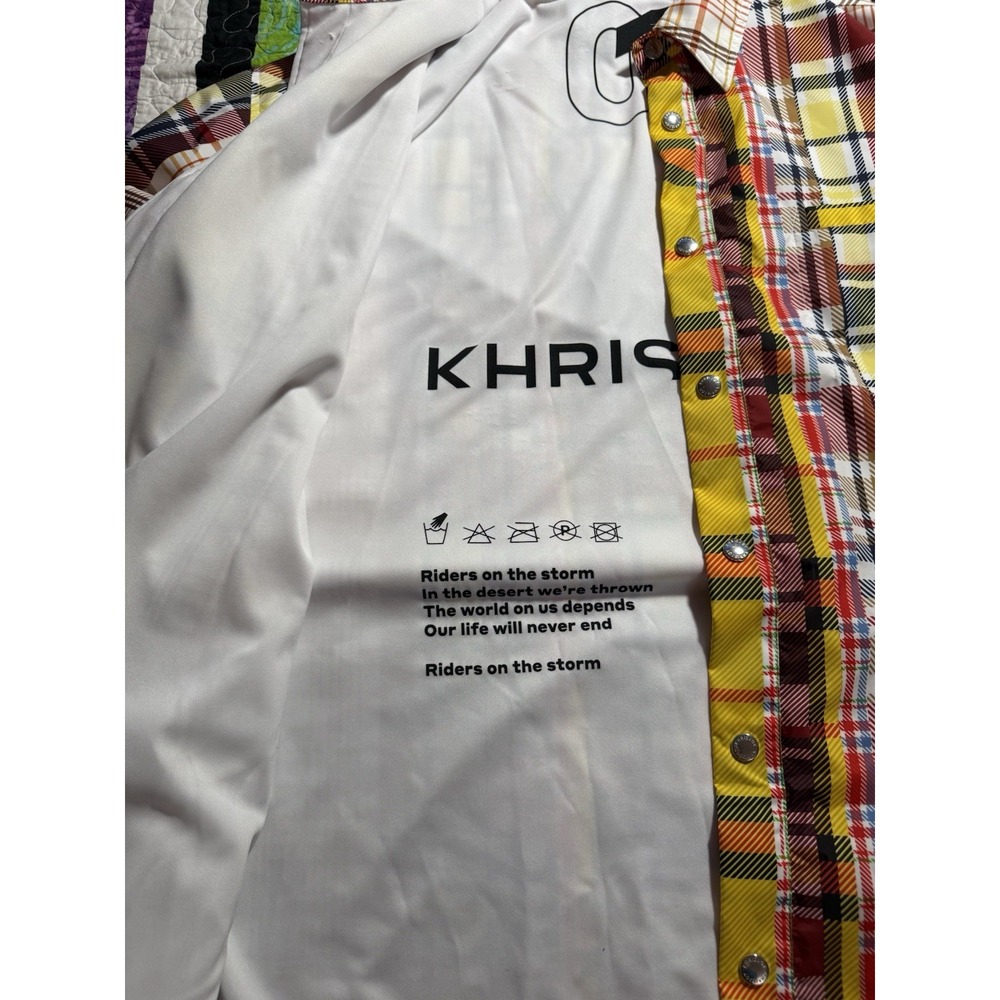 Khrisjoy Plaid Patchwork Yellow Jacket Lightweigh… - image 3